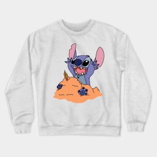 Stitch with his sand castle Crewneck Sweatshirt